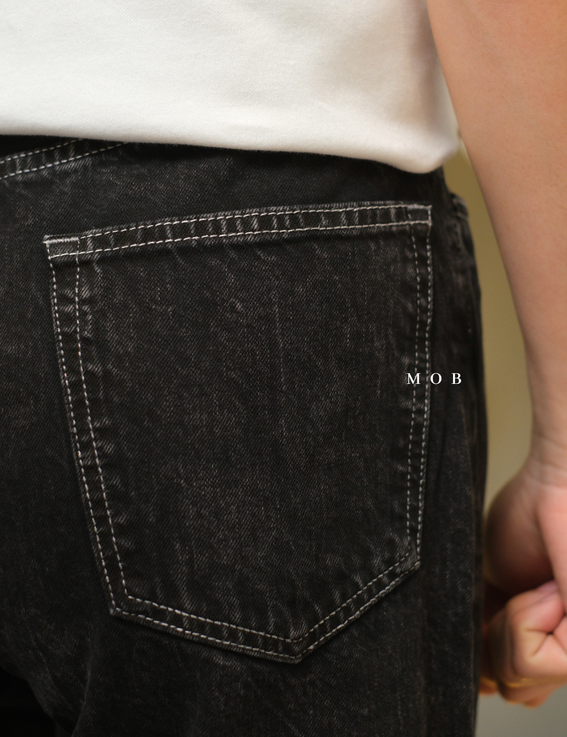 GUPT03002A Regular Jeans SMOKE Black