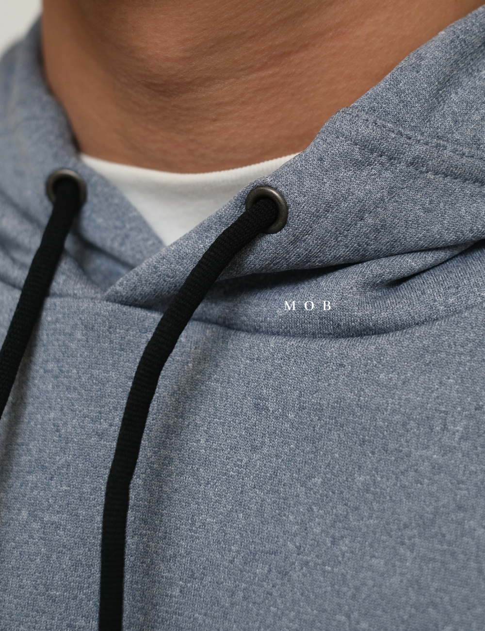 STHOD04001 Tech Fleece Colorblock Hoodie Blue Grey Black