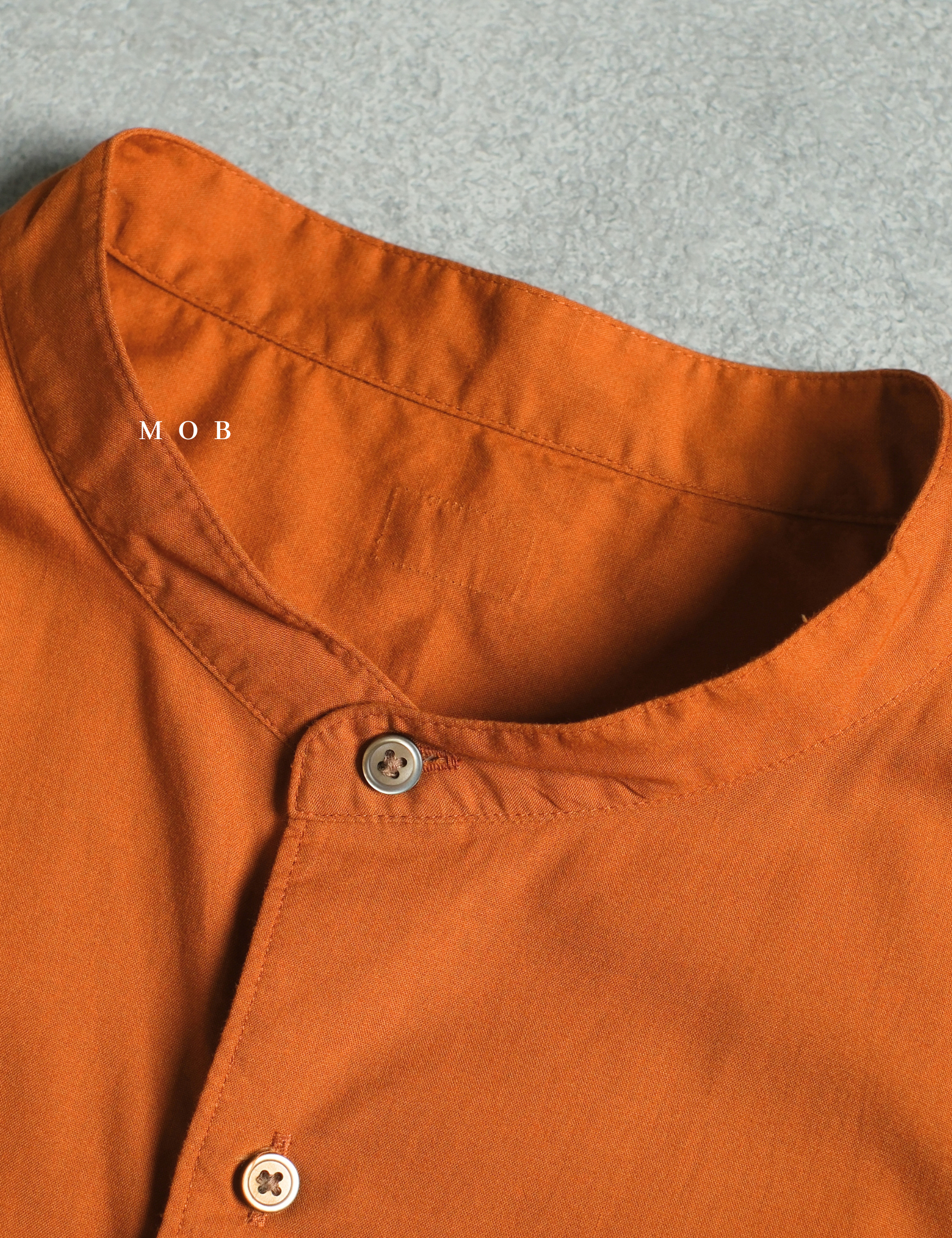UNQSSS06001D Cotton STAND COLLAR SS Shirt Mustard