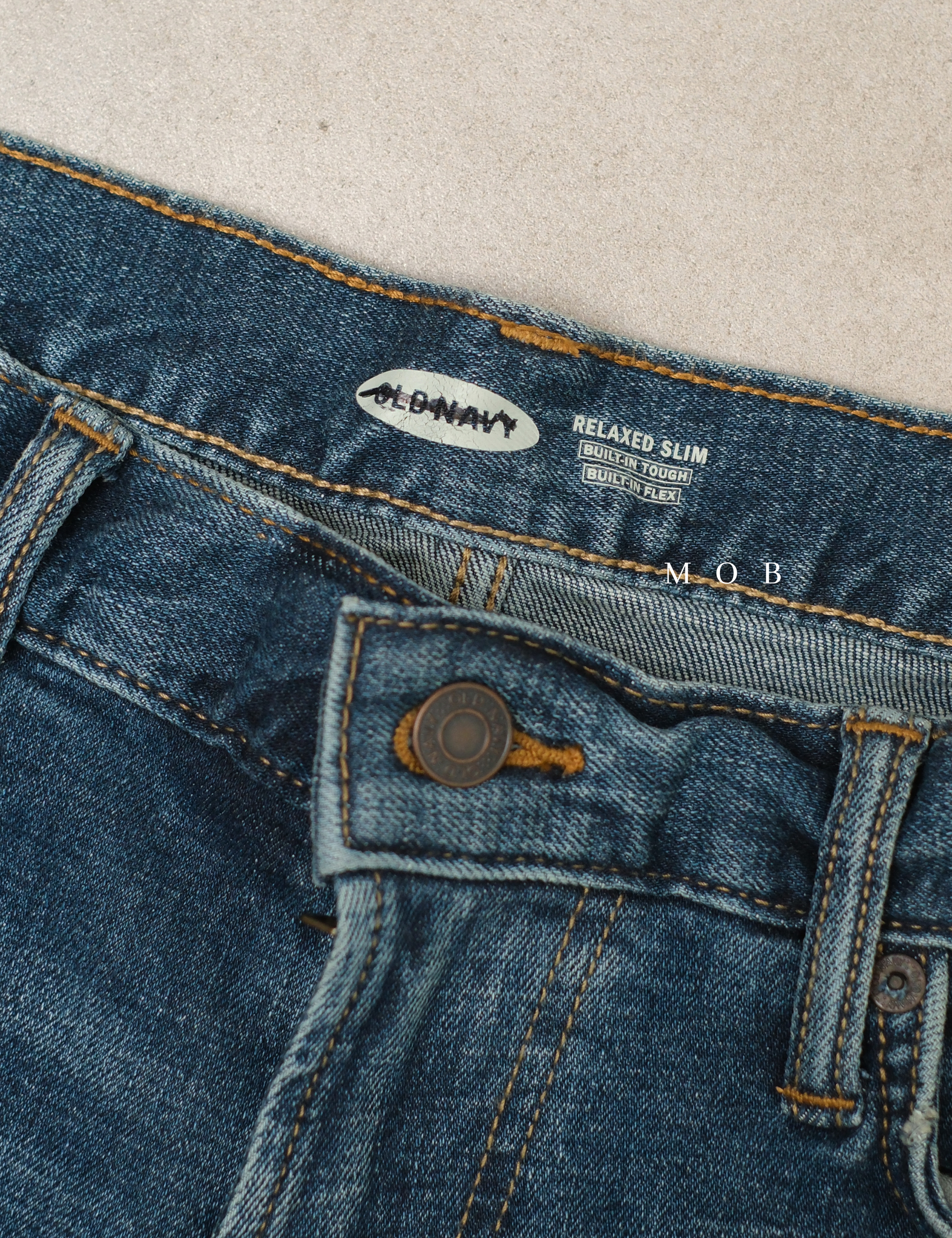 ONPT3701 Relaxed Slim Jeans Medium Blue Small Ripped