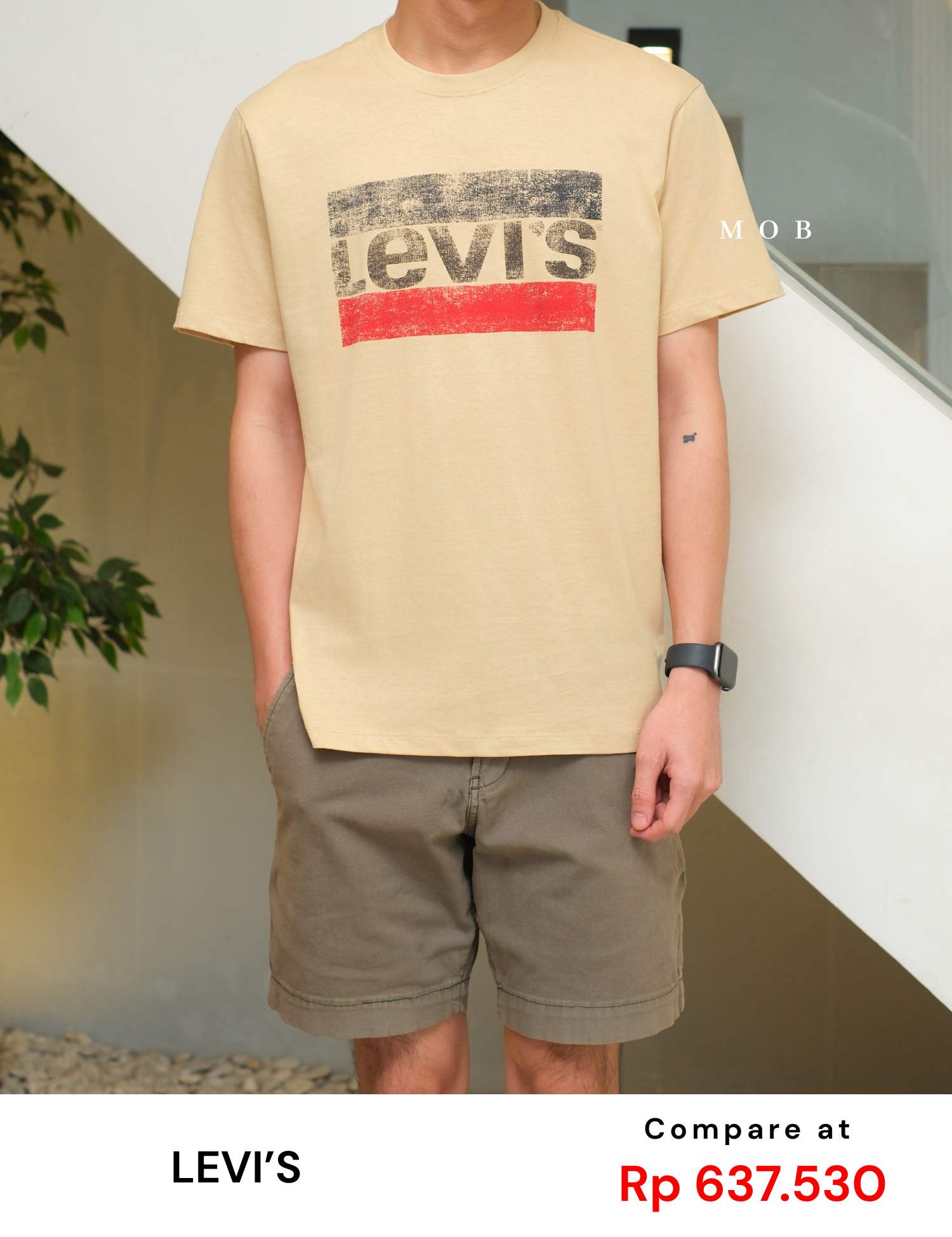 LVSSST01004A Casual Logo SS Tee Calm Yellow