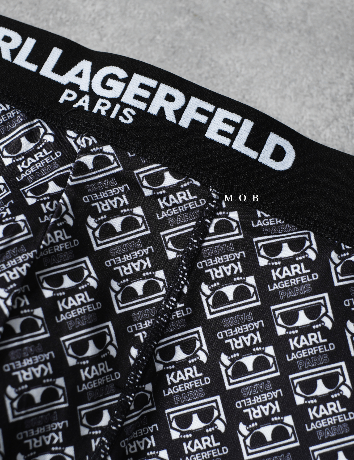 KRLB01023 Paris Ikon Karl Flat Head Boxer Black