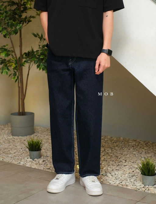 Image of HMPT11001 Loose Jeans Dark Indigo 