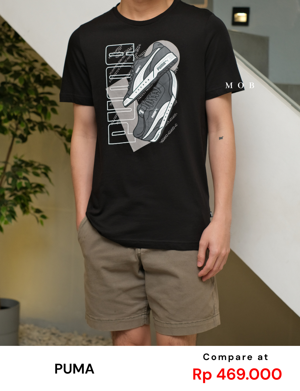 PMSST09005B Sneakers QT SS Tee Black