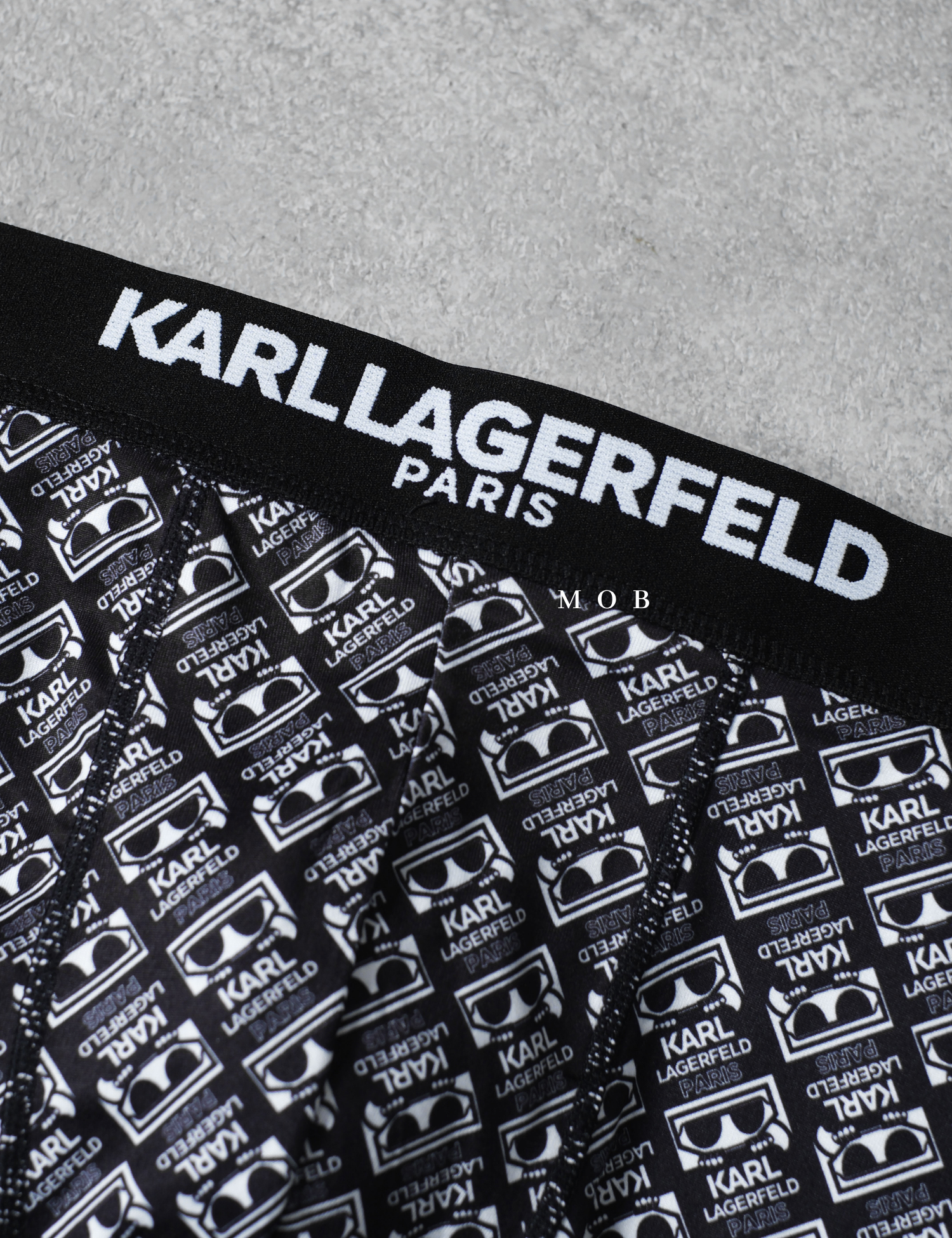 KRLB01023 Paris Ikon Karl Flat Head Boxer Black