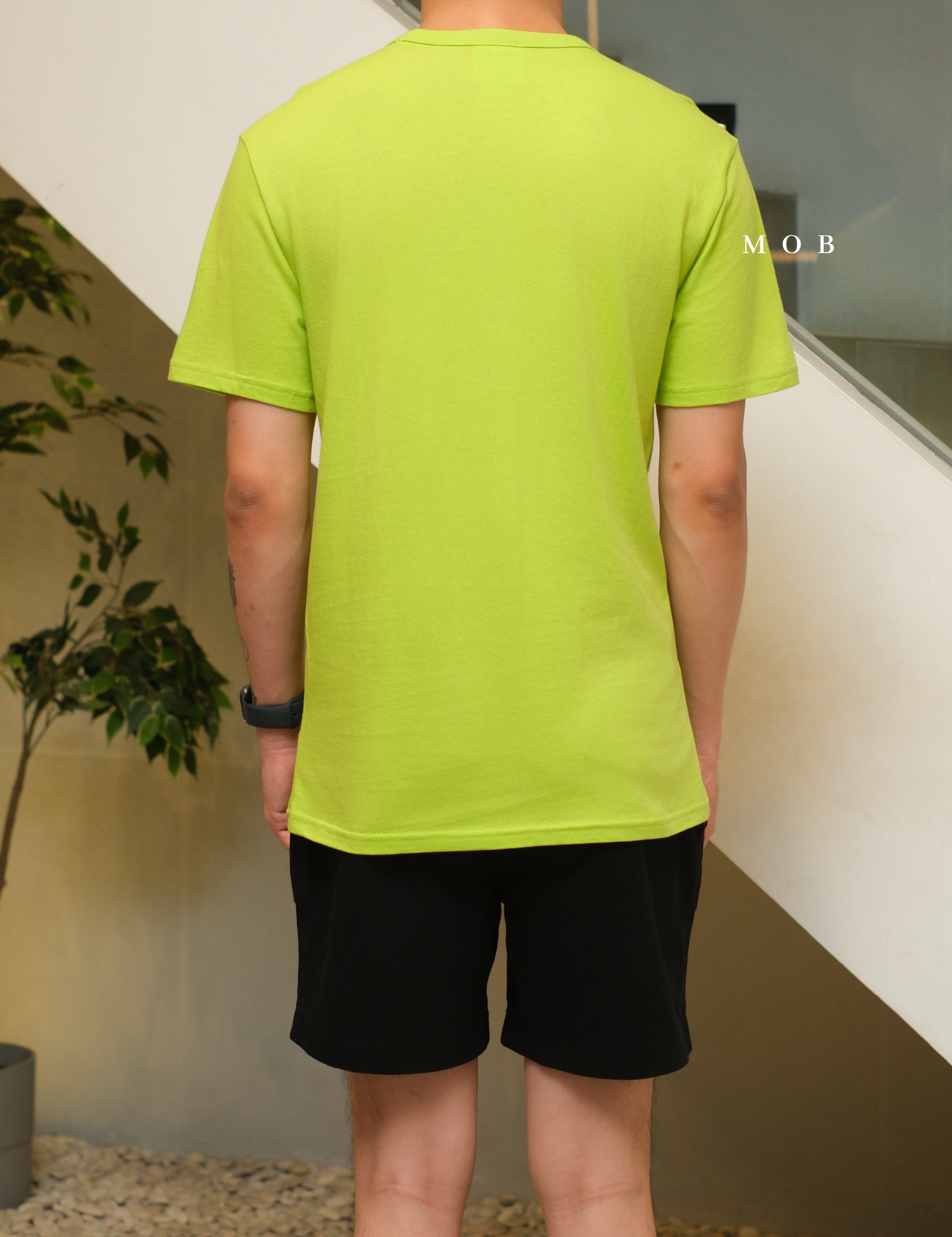 CHMPSST1701B Lightweight Tee C Logo Applique Lively Lime