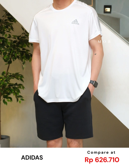ADDSSST1101B Own The Run SS Tee White