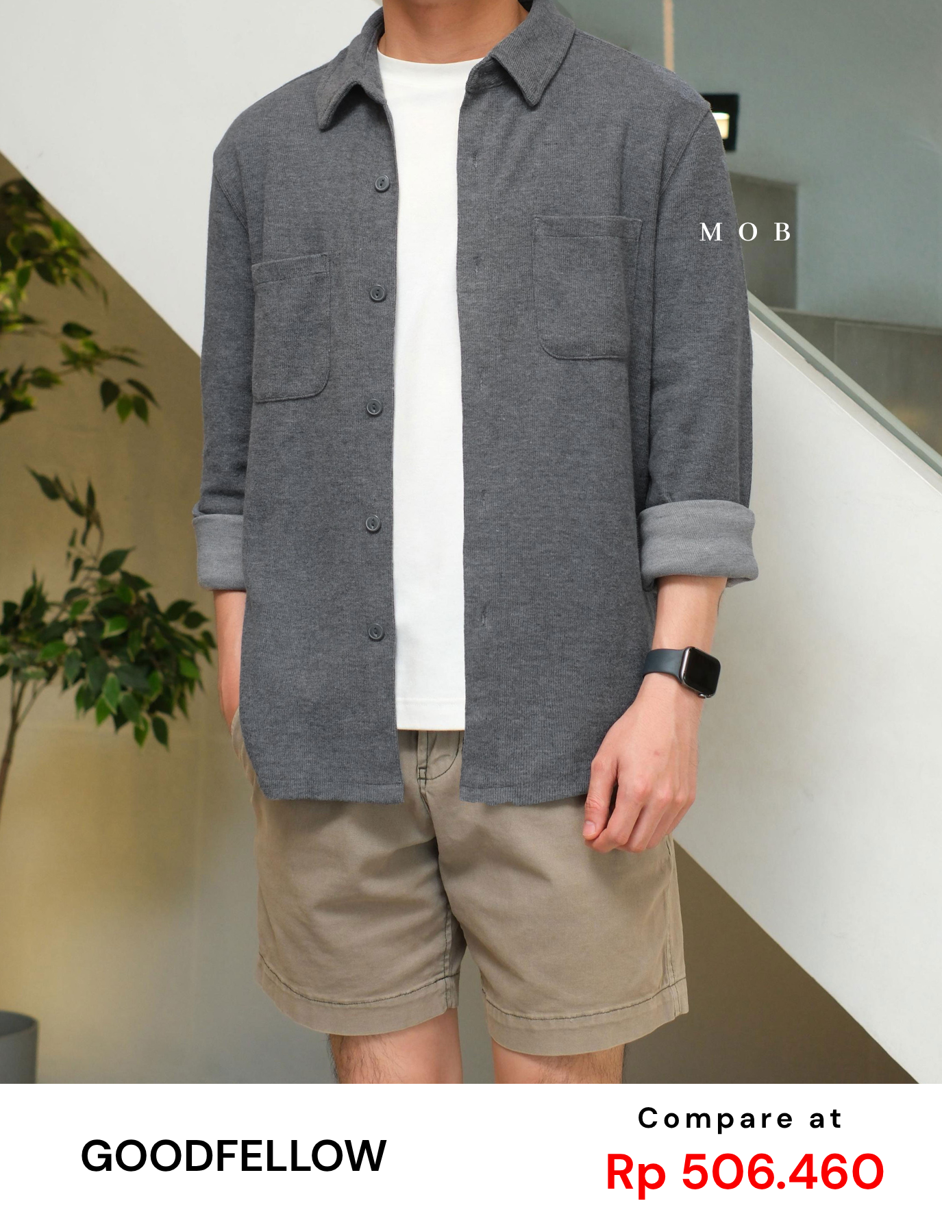 [BEST DEALS!] GFLSS01002 Knit Shirt Jacket Grey