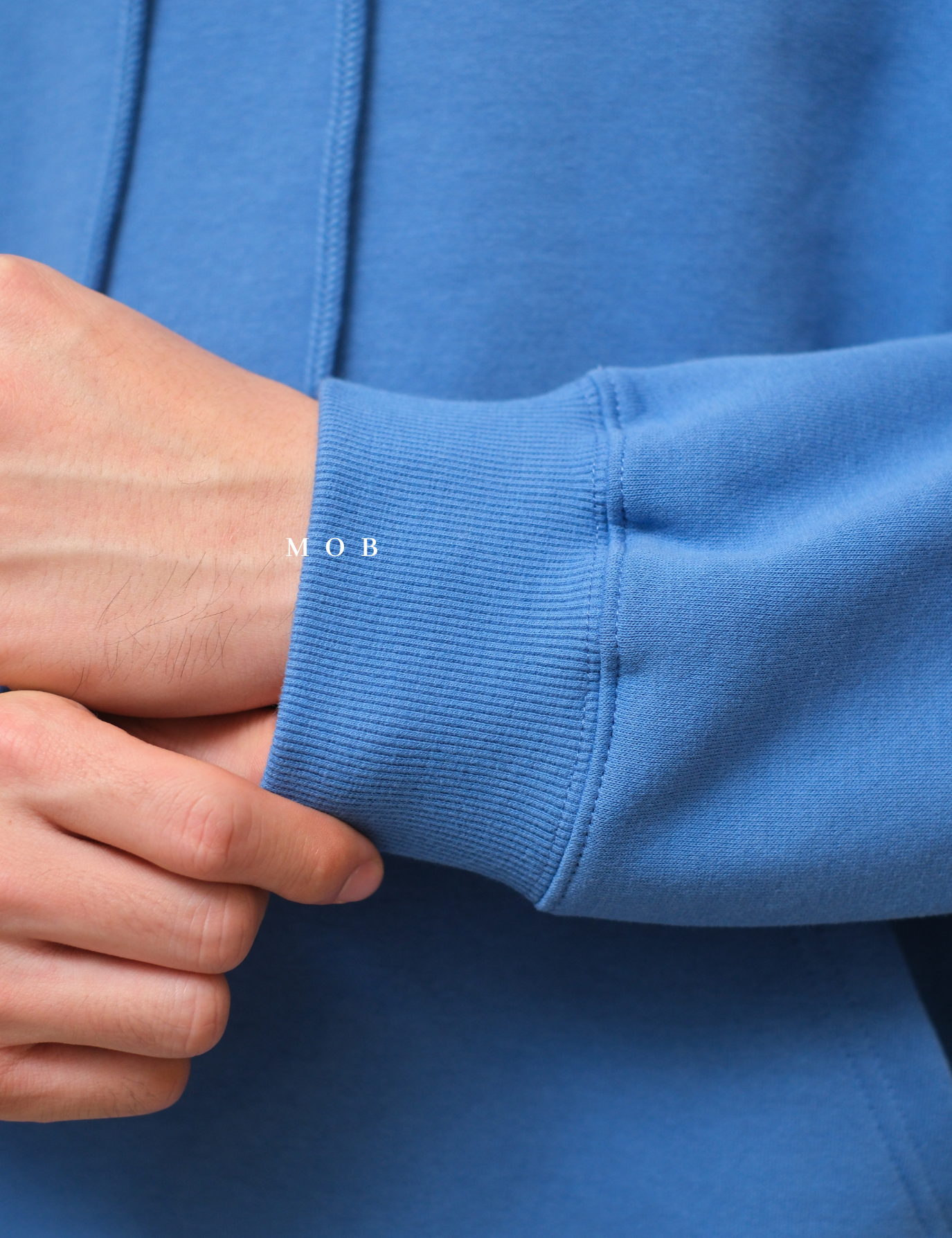 HMHOD04005 Loose Basic Pullover Hoodie Blue