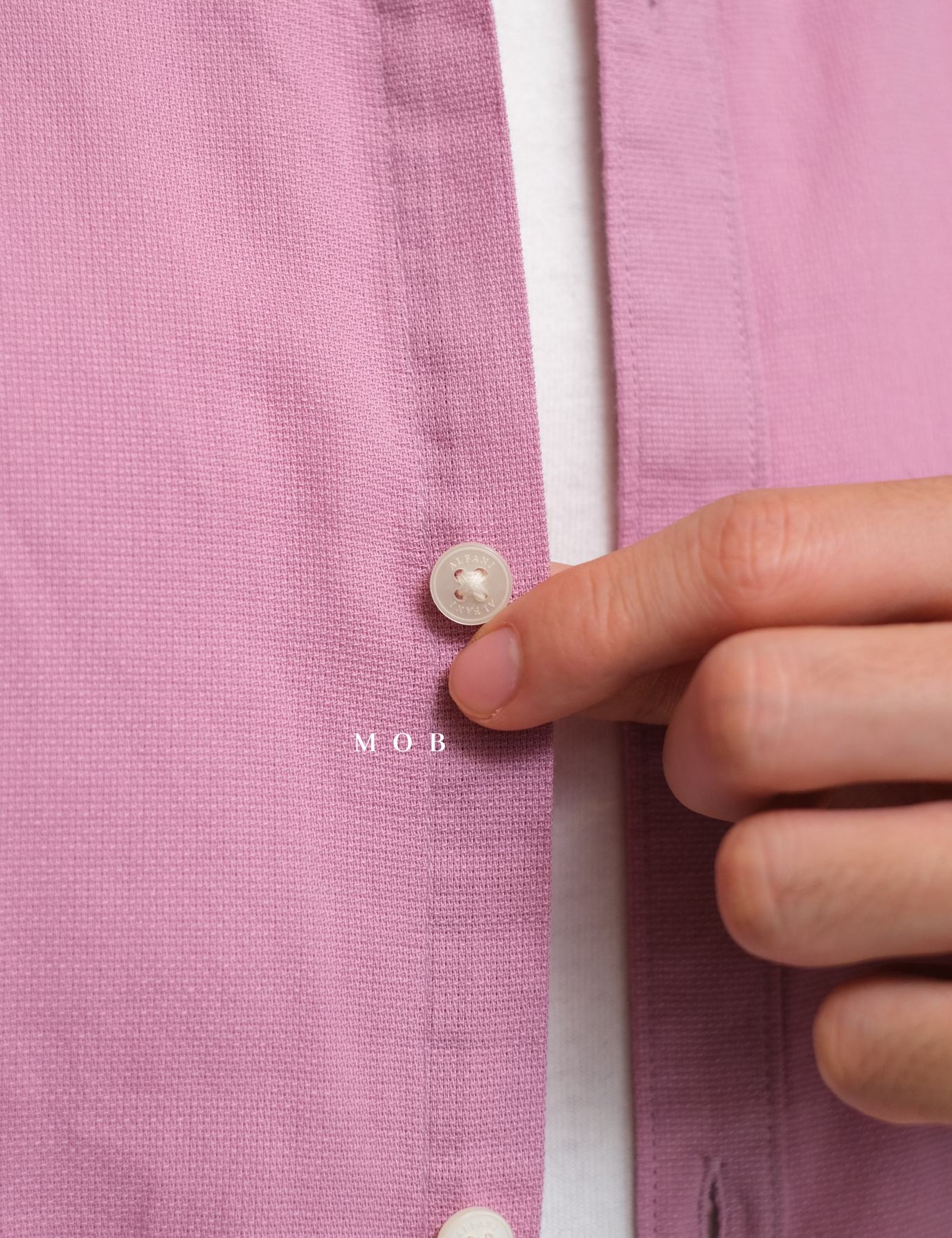 AFSSS01004E Solid Textured SS Shirt Pink