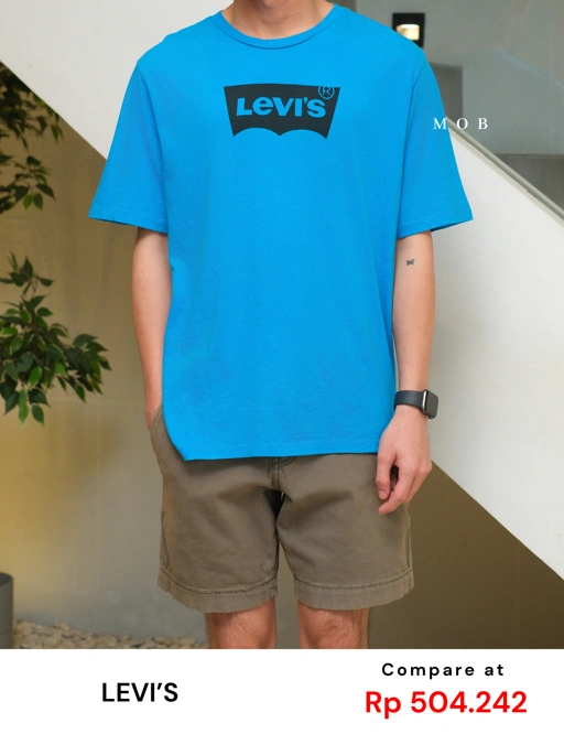 Image of LVSSST01001B Classic Graphic SS Tee Ocean Blue
