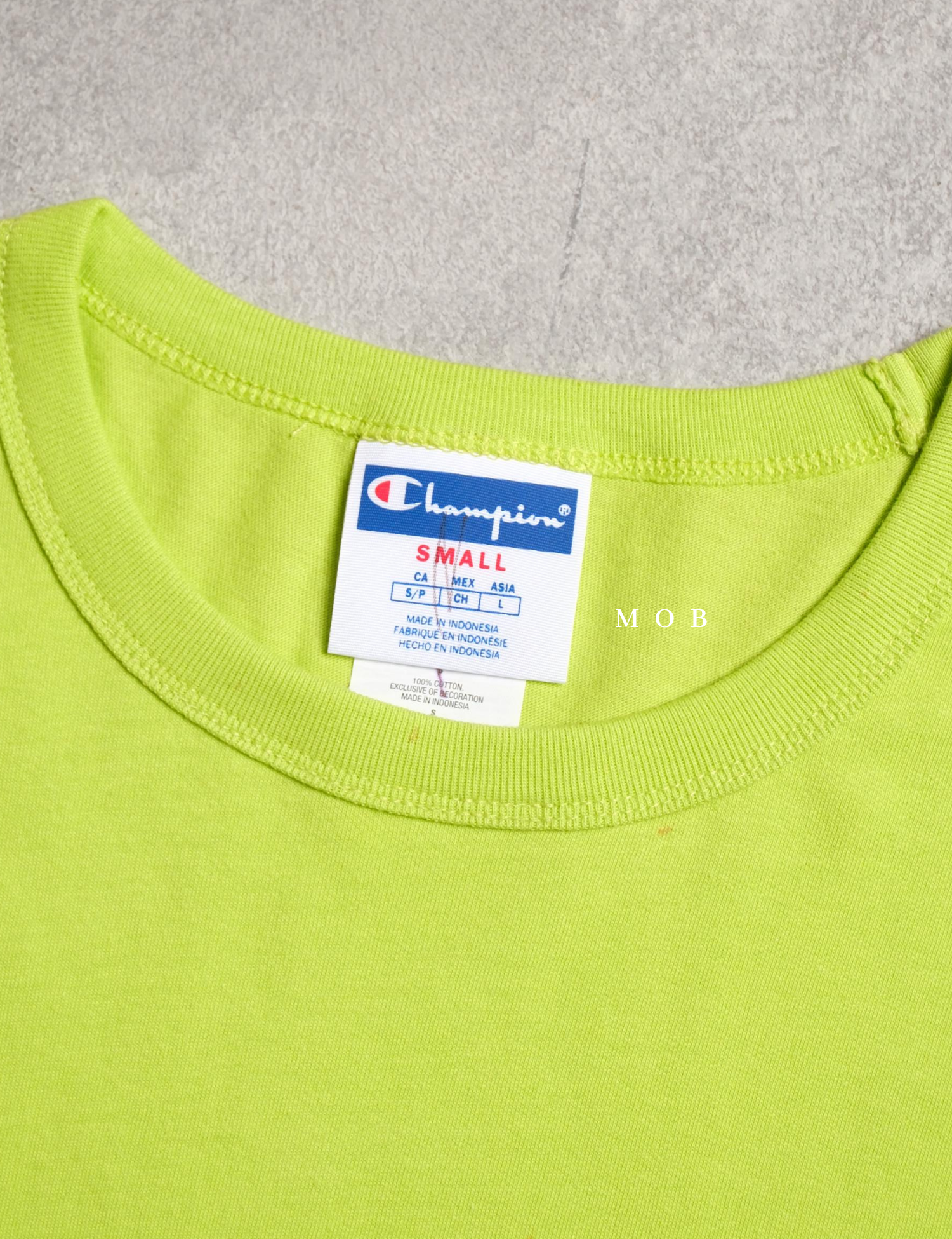 CHMPSST1701B Lightweight Tee C Logo Applique Lively Lime