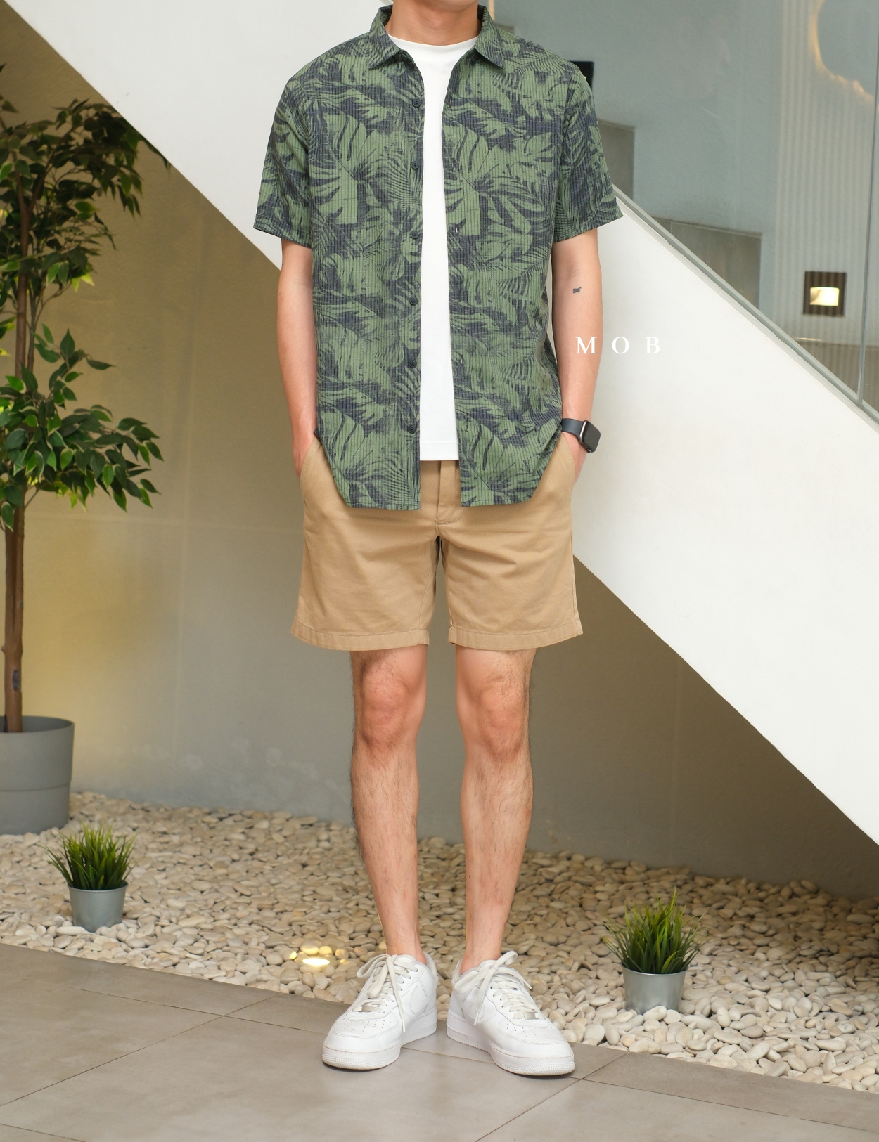 ROASSS01001 Bless Up SS Shirt Jungle Print Olive
