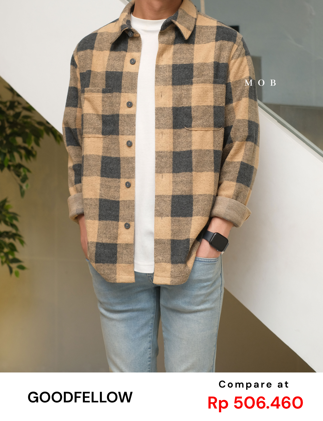 [BEST DEALS!] GFLSS02001 Flannel Shirt Jacket Bronze Plaid