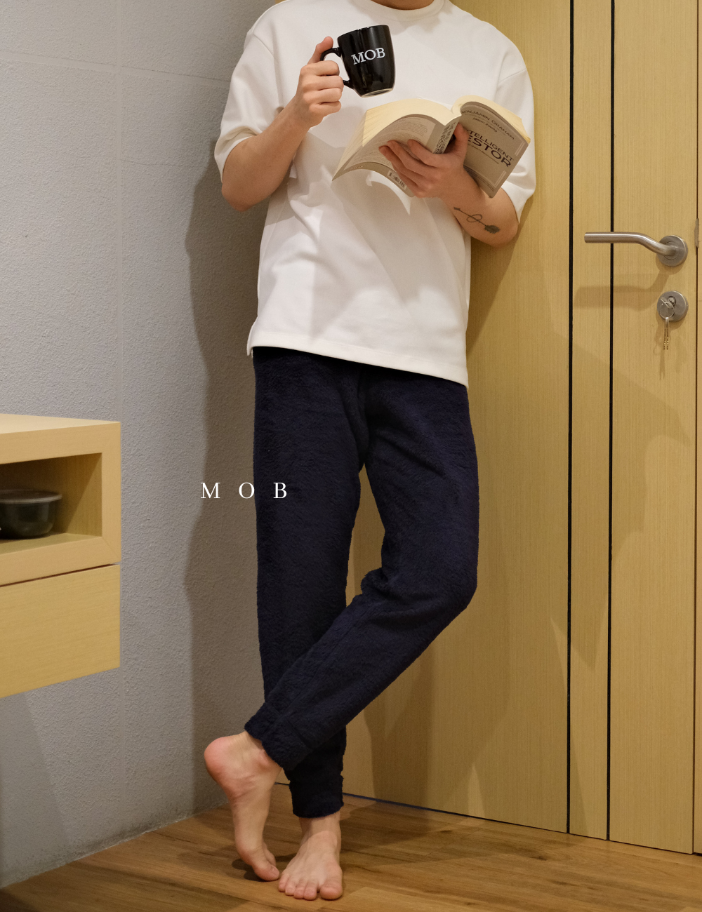 UNQJP04001 Easy Fluffy Pants Navy