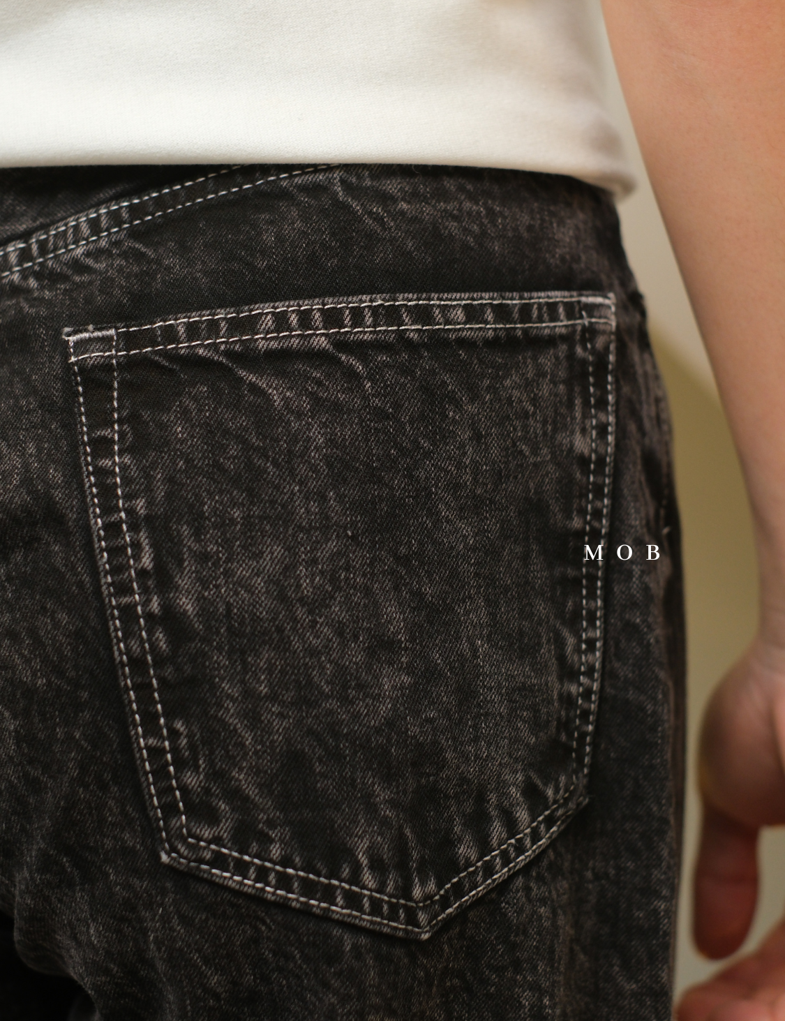 GUPT03002B Regular Jeans ACID Black