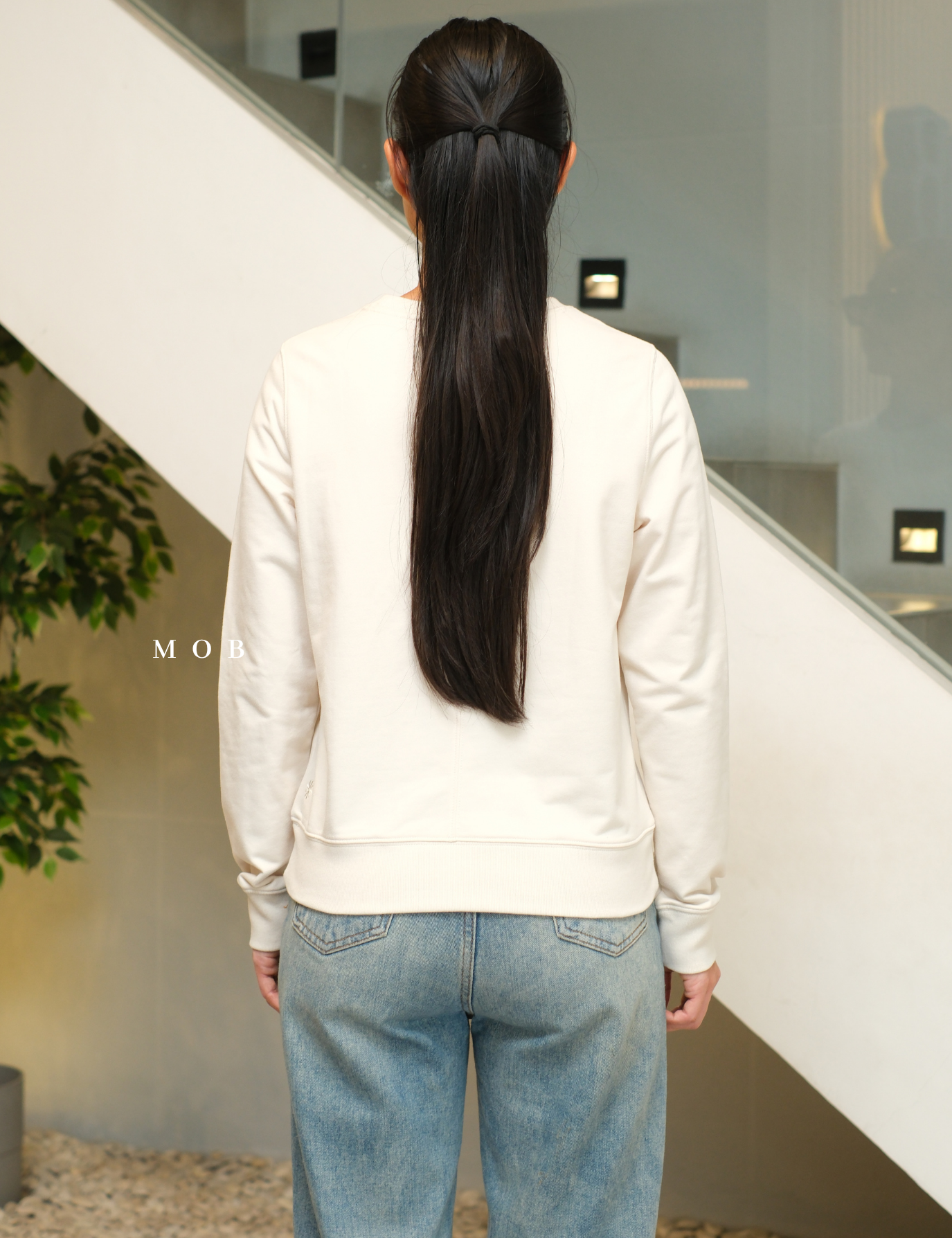 ATHSW01003D Retroterry Crewneck Sweatshirt Beige