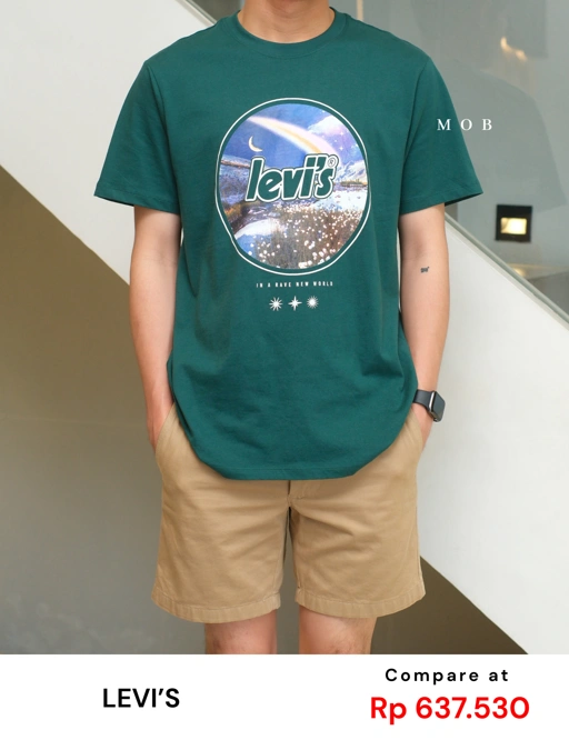 Image of LVSSST01015 Graphic Circle Logo SS Tee Forest Green