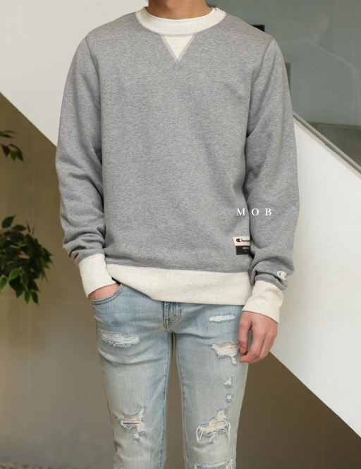 Image of CHMPSW08007 OG Fleece Sweatshirt Light Grey
