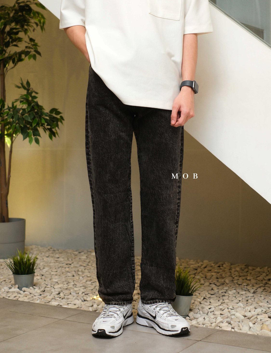 GUPT03002B Regular Jeans ACID Black