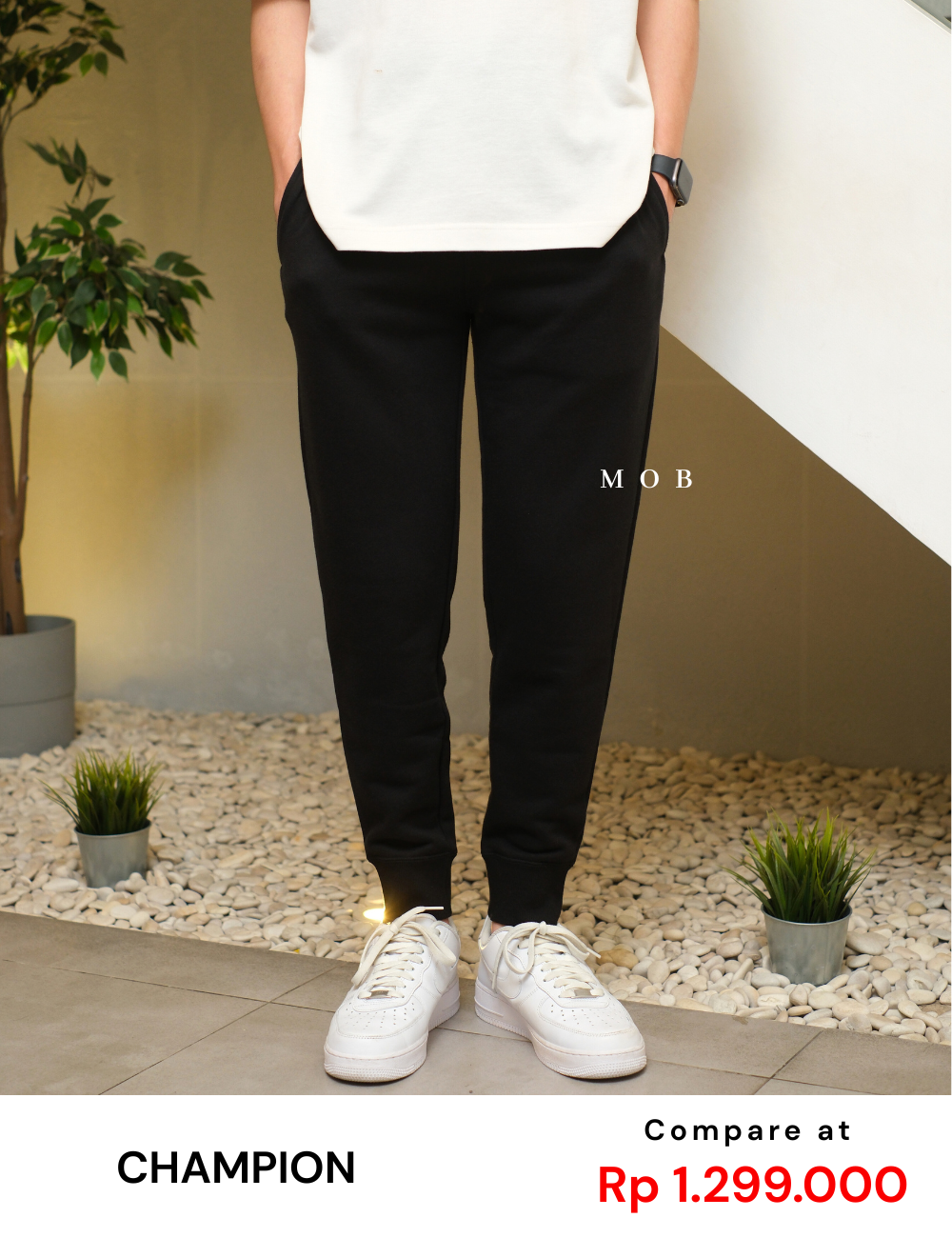 CHMPJP1501D Basic Terry Jogger Jet Black