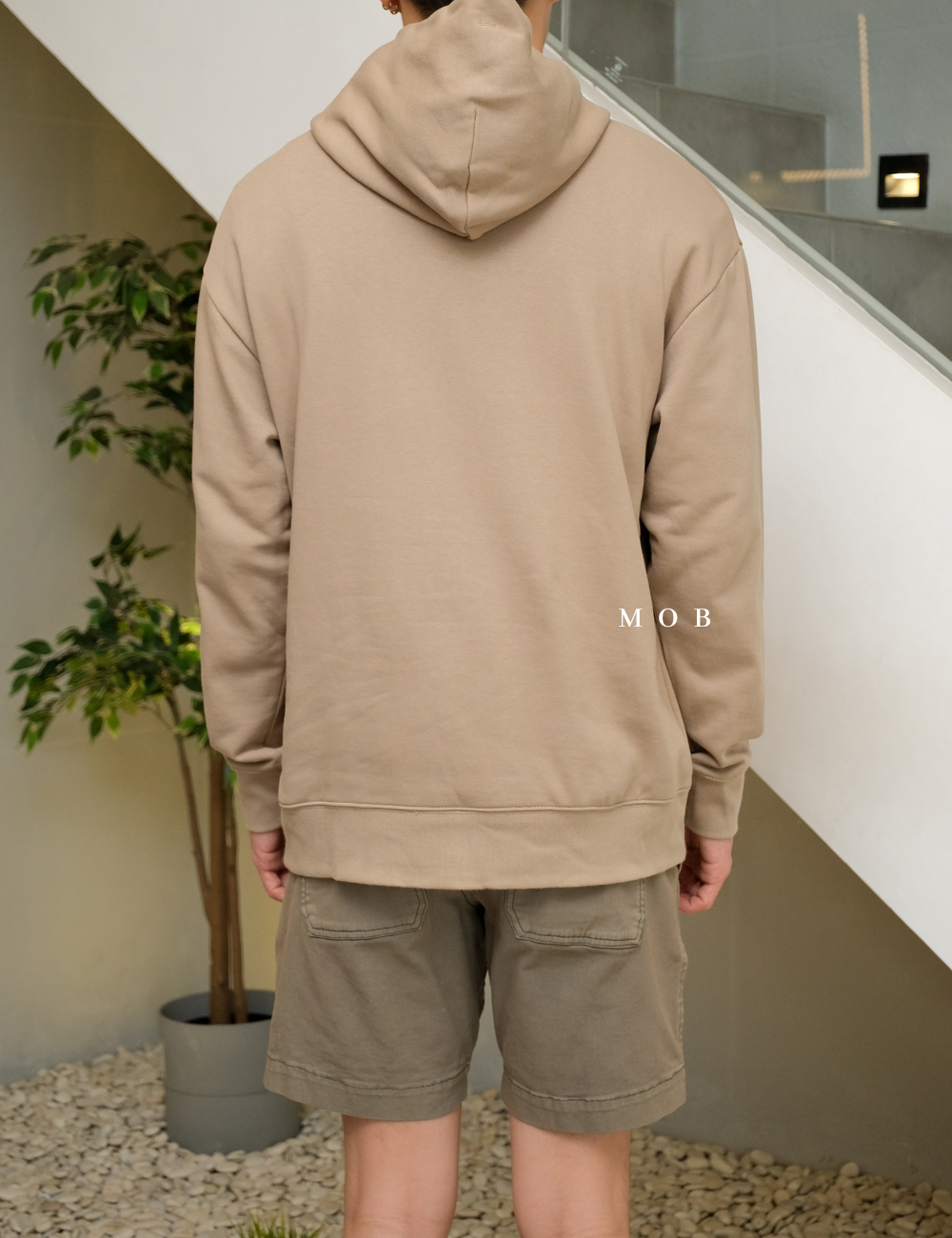 MJHOD01002 Basic Pullover Hoodie Brown