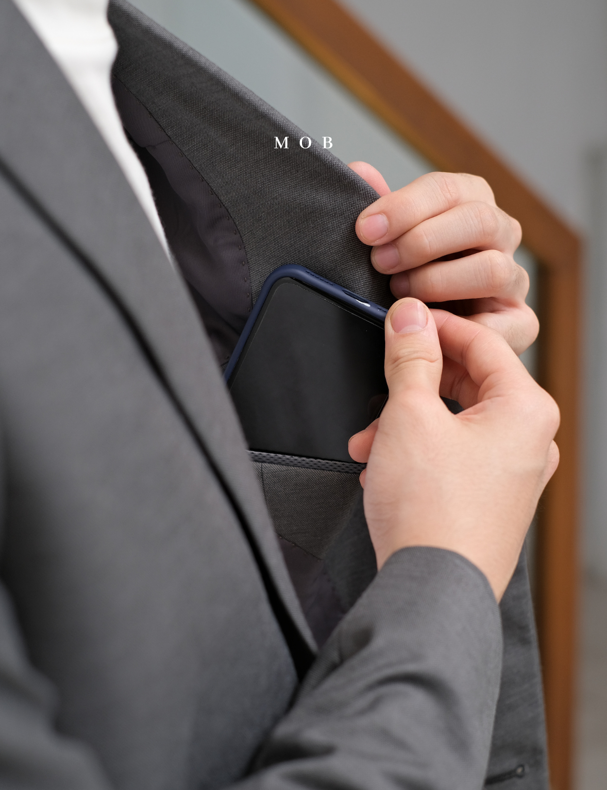 JFBZ01002A Slim Fit Blazer Dark Grey