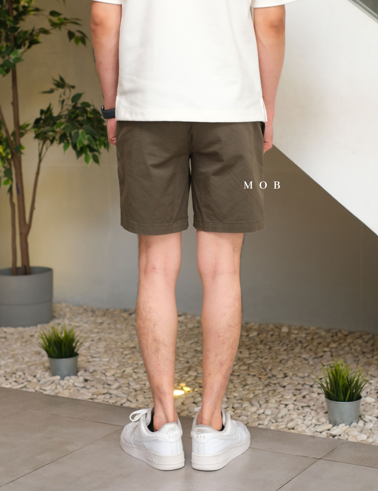 GFSR01002A Flat Front Shorts Olive (Inseam 7)