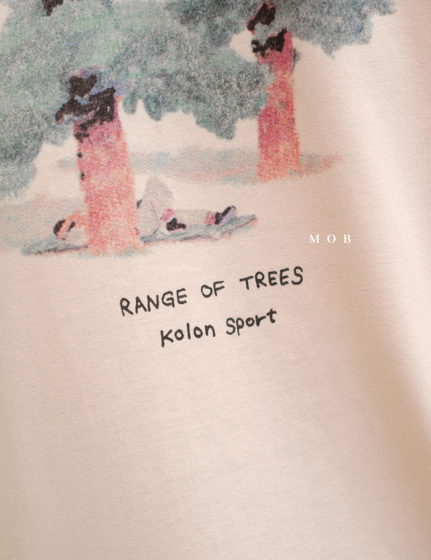 KOL01SST001-001 Kolon X Lee Kyu-tae Evergreen Tree SS Tee Light Salmon