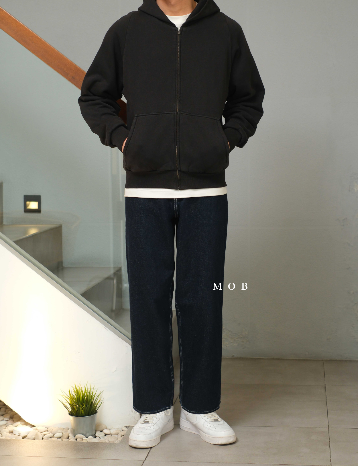 HMPT11001 Loose Jeans Dark Indigo 