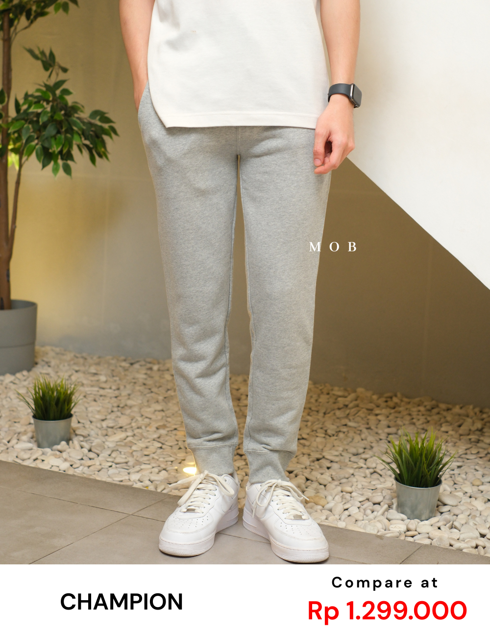 CHMPJP1501E Basic Terry Jogger Grey
