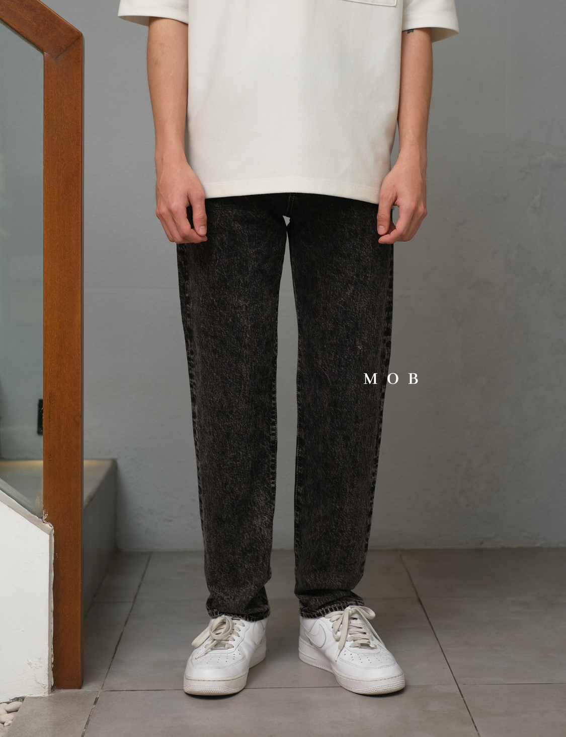 GUPT03002B Regular Jeans ACID Black