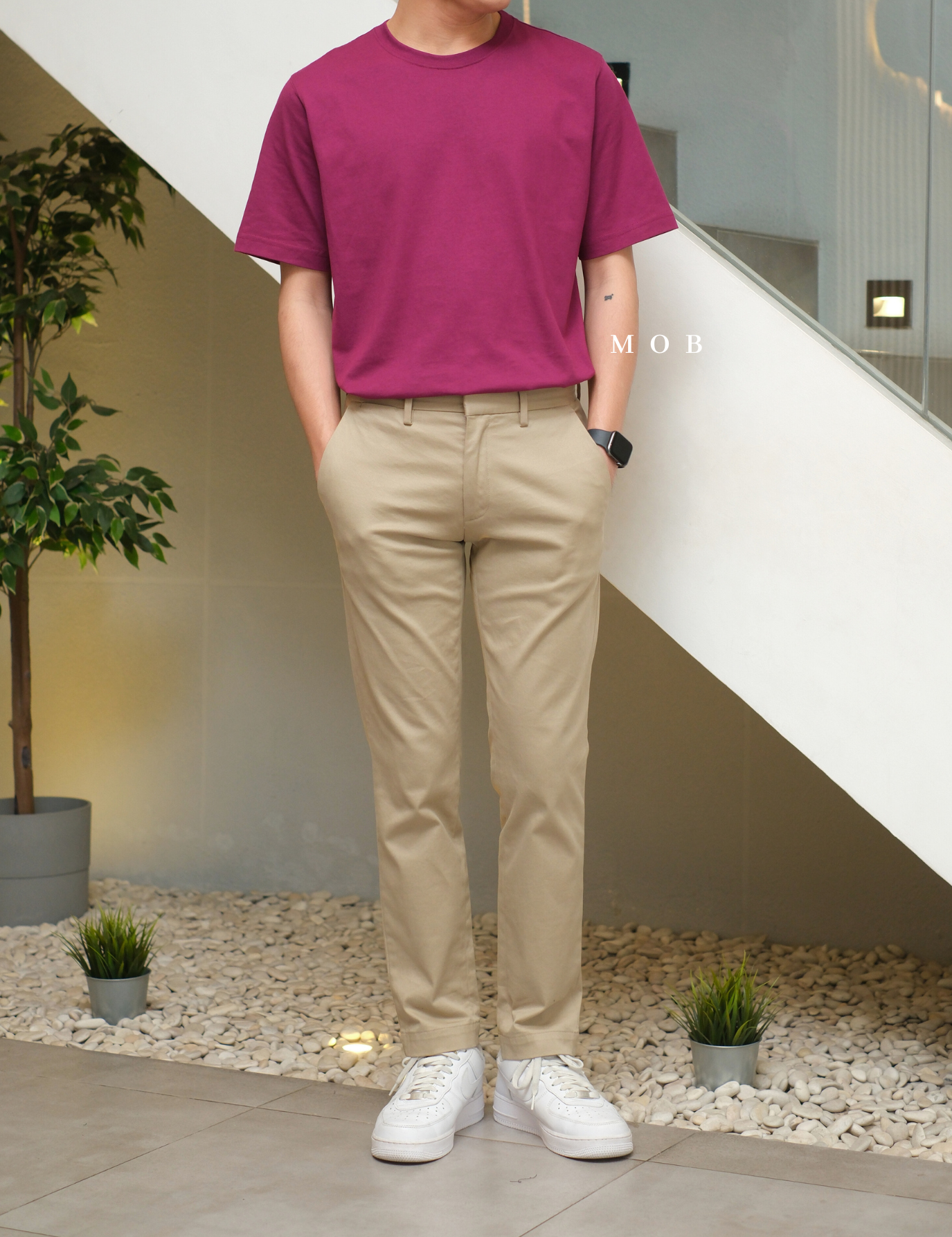 LESST01008 Basic Super SS T-Shirt Cranberry
