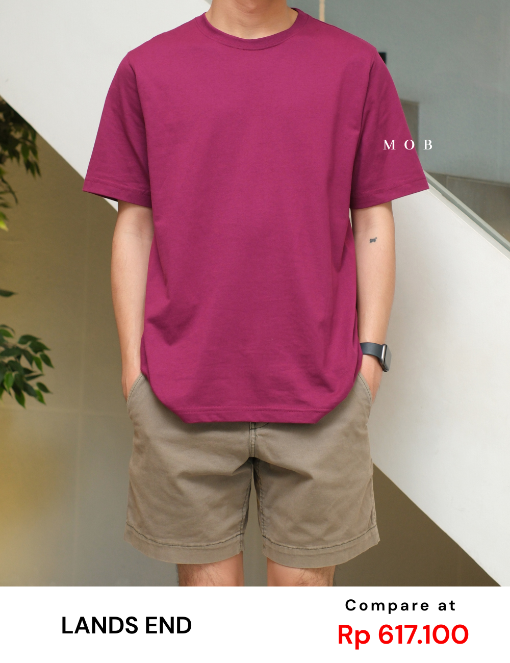 LESST01008 Basic Super SS T-Shirt Cranberry