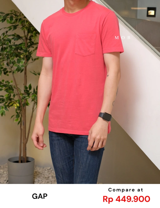 Image of GPSST1001D Basic Pocket Tee Coral