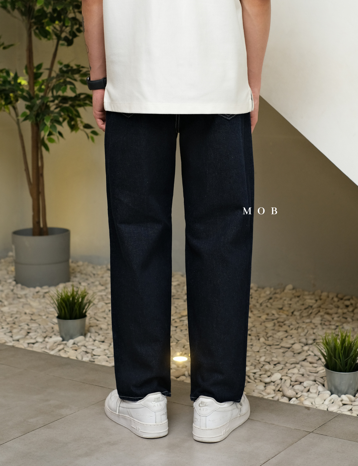 HMPT11001 Loose Jeans Dark Indigo 