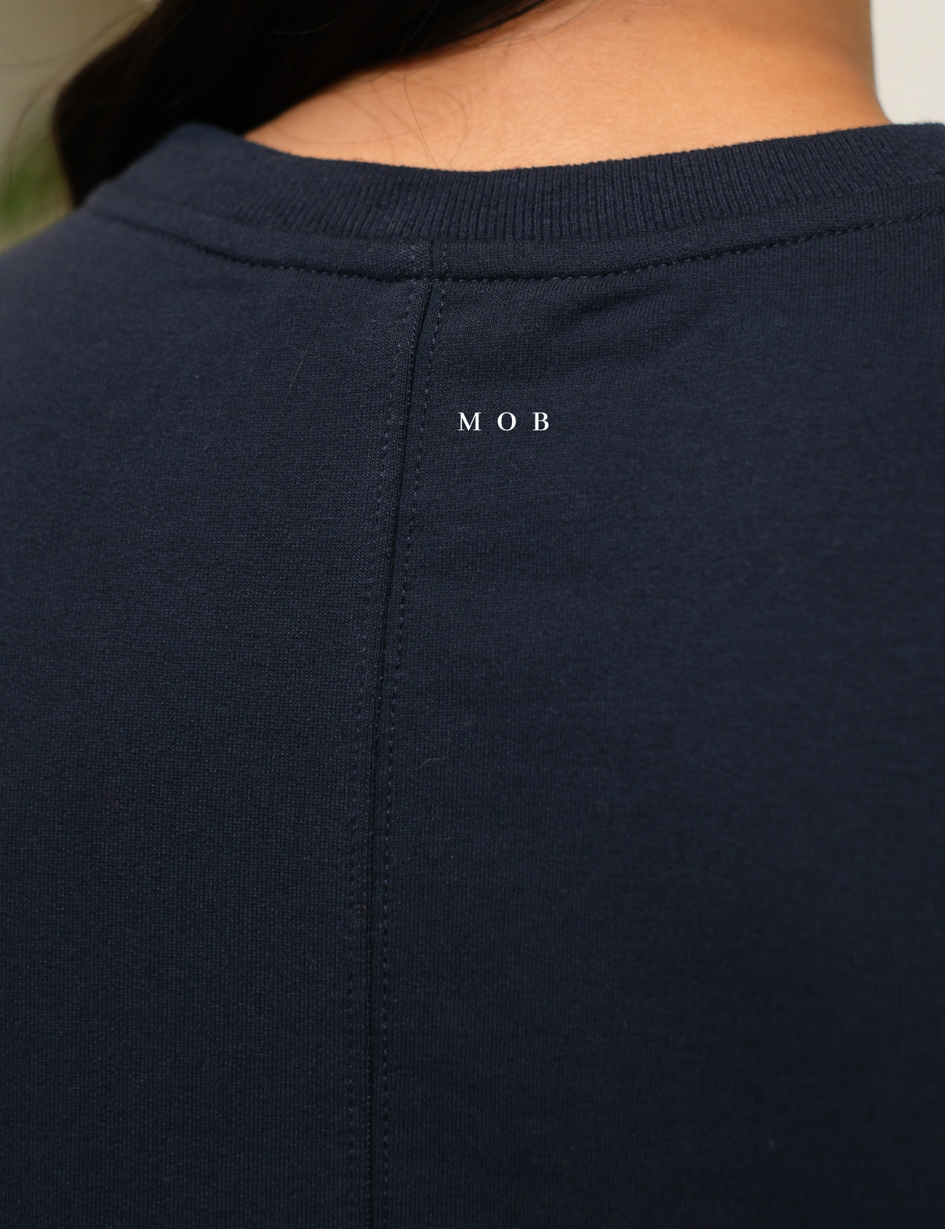 ATHSW01004 Embroidered Crew Sweatshirt Navy