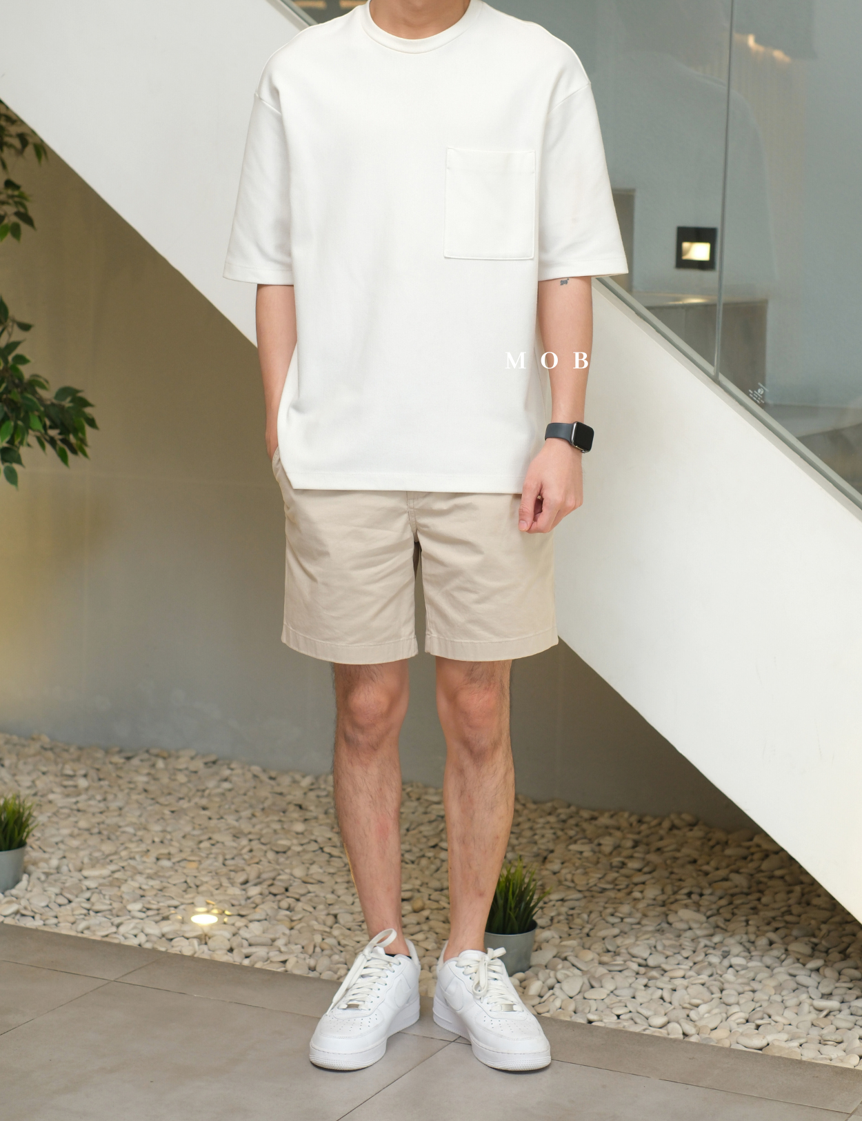 CBSSR03002 Twill Stretch Shorts Beige (Inseam 7)