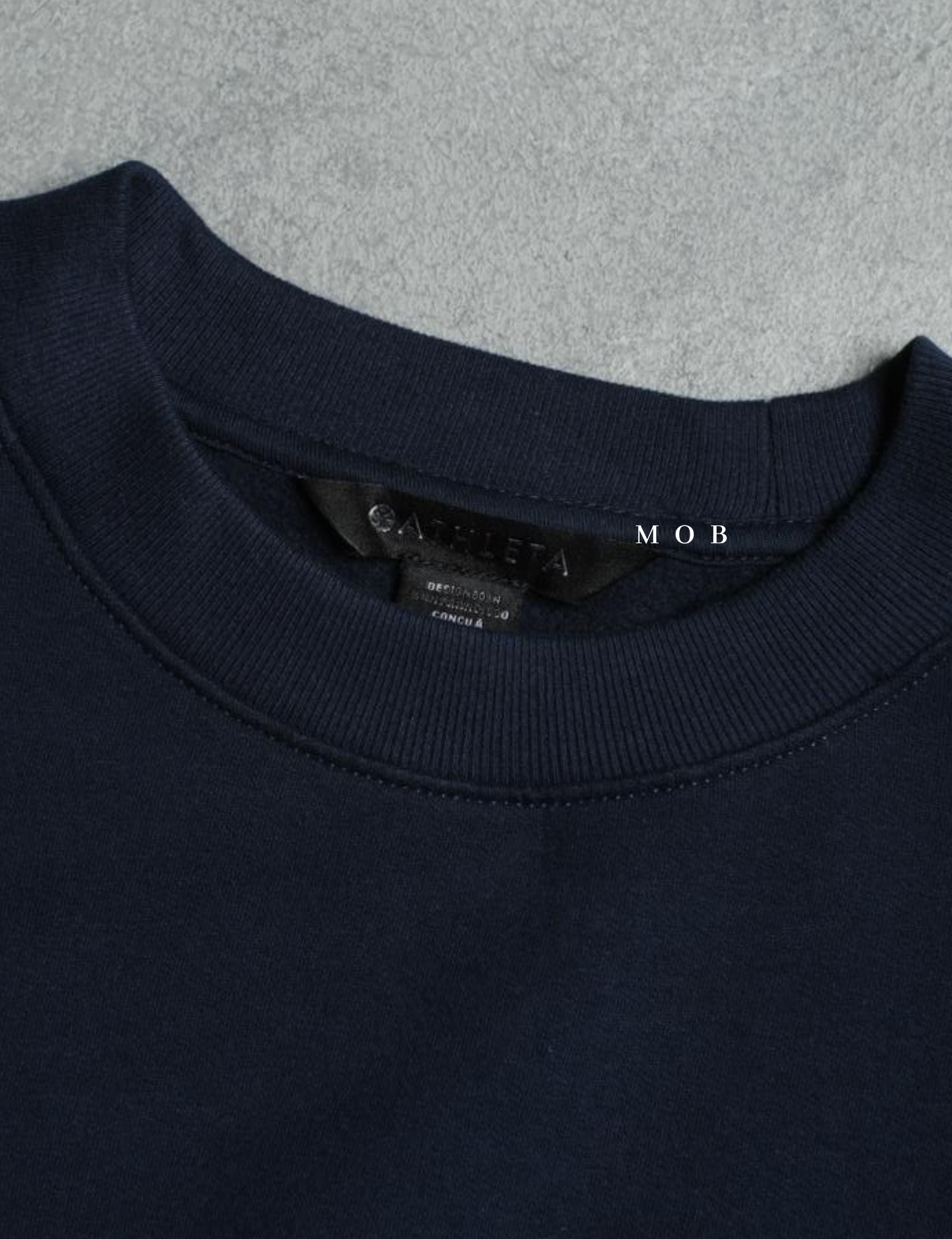 ATHSW01004 Embroidered Crew Sweatshirt Navy