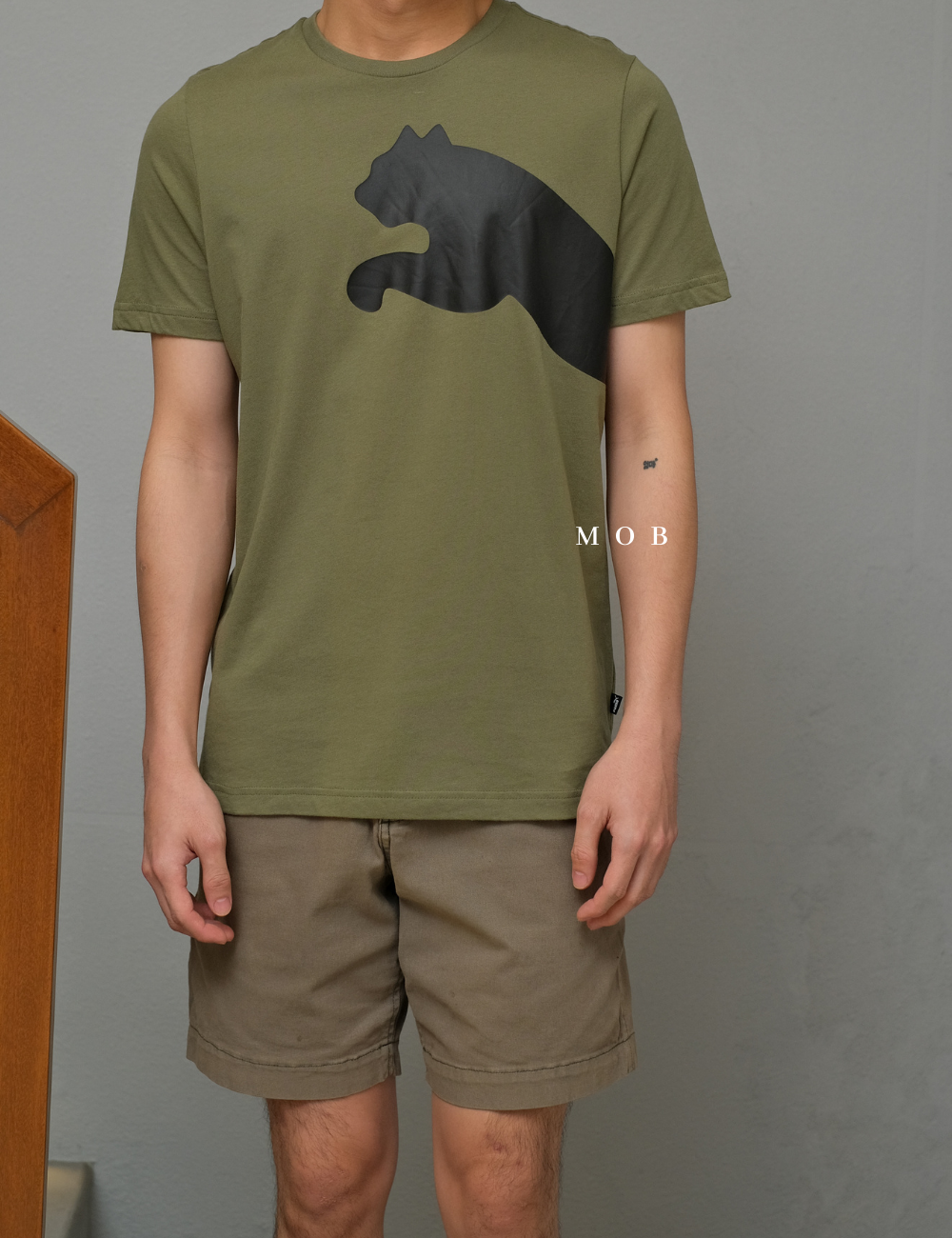 PMSST09008B Jump Big Cat SS Tee Olive