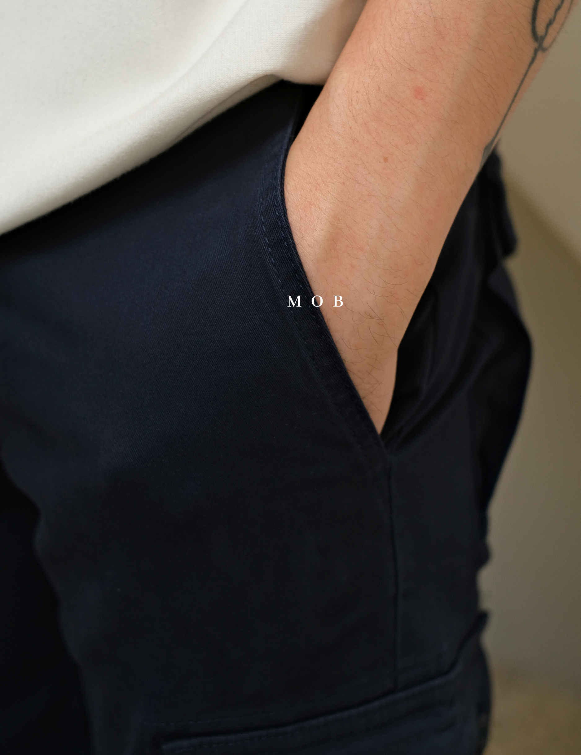 AZEPT06001 SLIM Fit Cargo Pants Navy