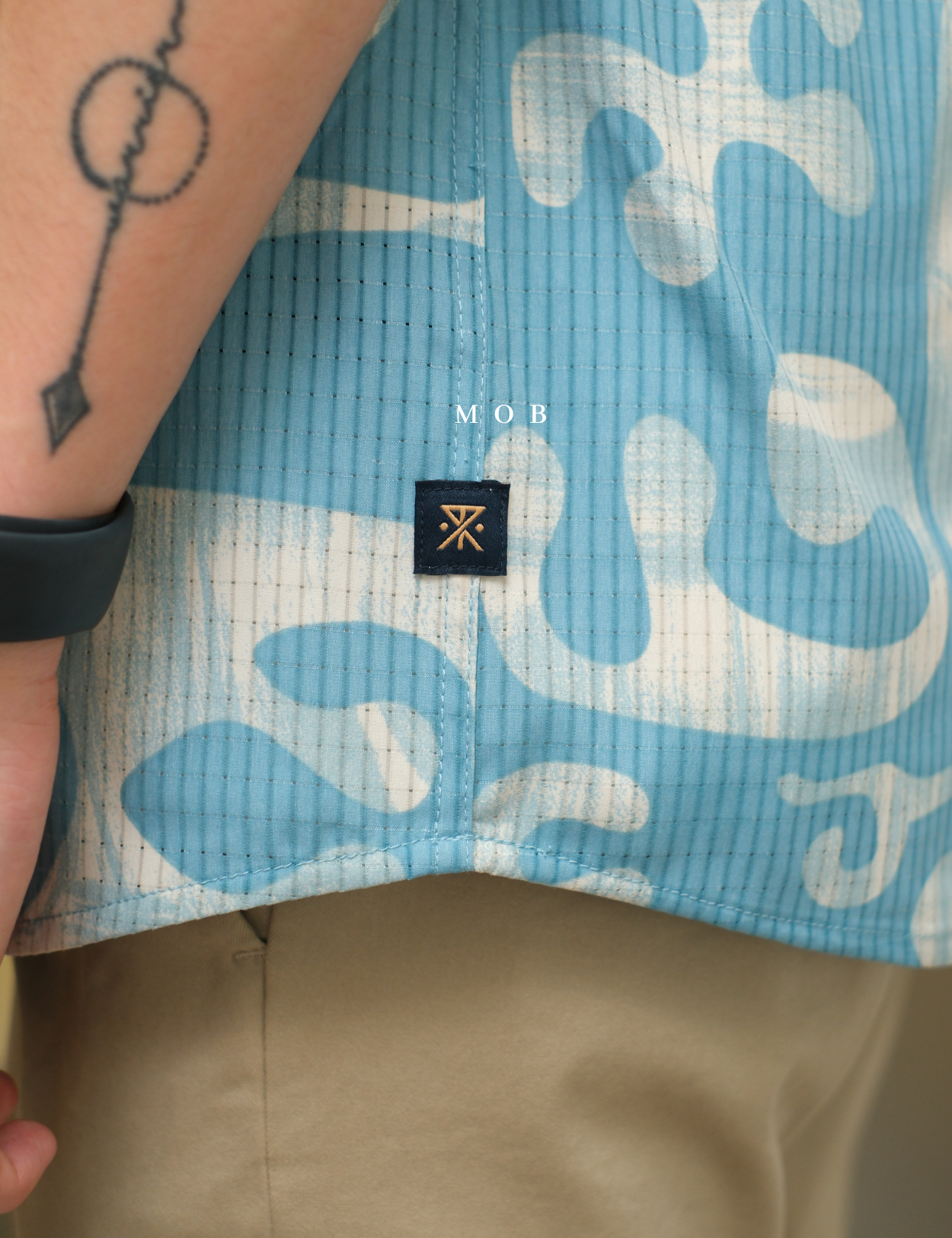 ROASSS01003 Bless Up SS Shirt Mosaic Aqua