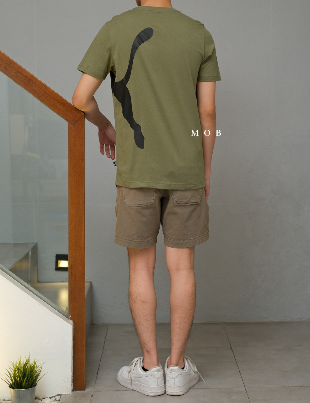 PMSST09008B Jump Big Cat SS Tee Olive