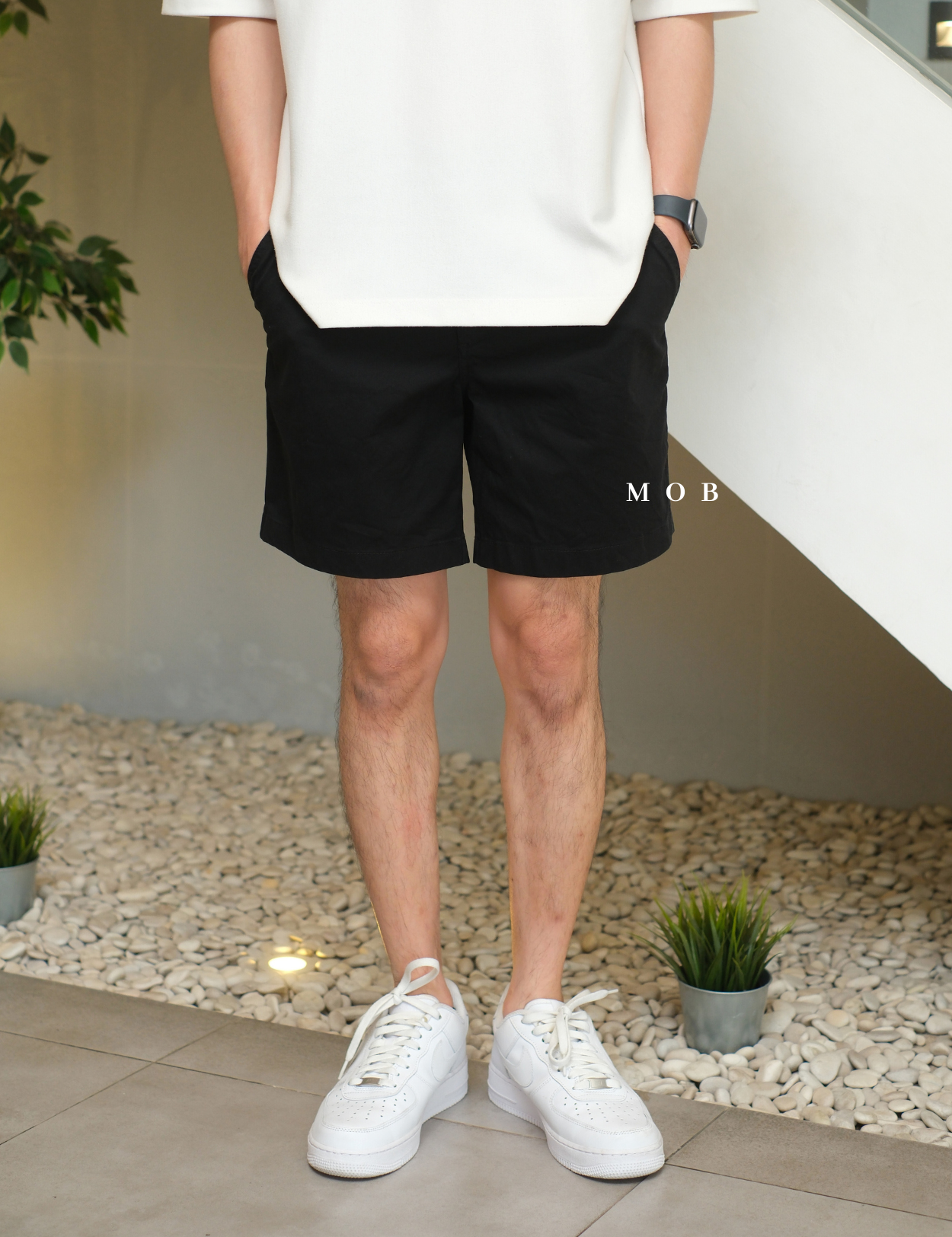 CBSSR03003 Twill Stretch Shorts Black (Inseam 7)