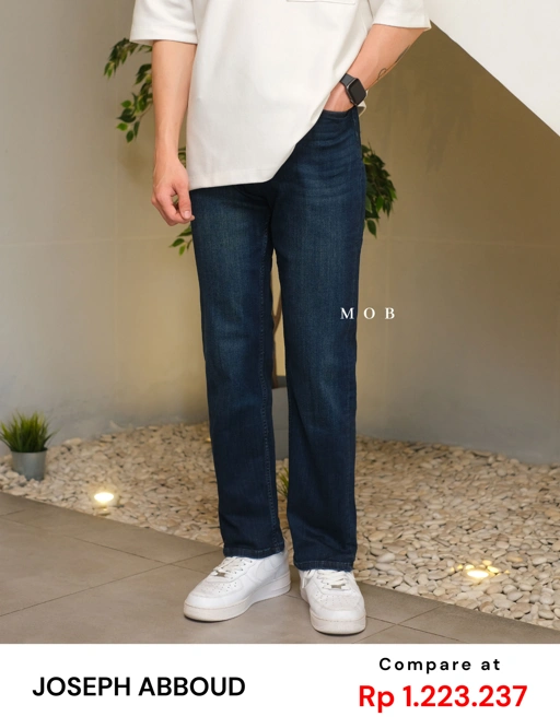 Image of JAPT02002A STRAIGHT Luxe Jeans Dark Blue