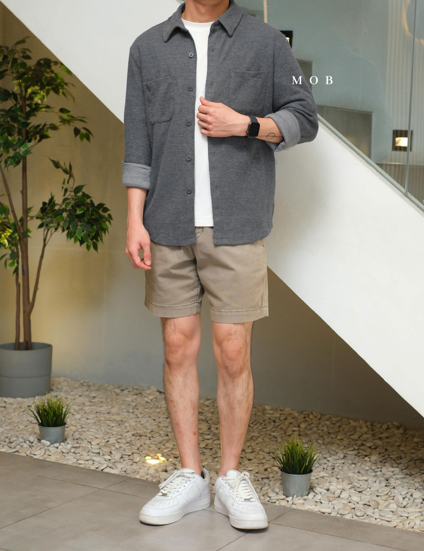 [BEST DEALS!] GFLSS01002 Knit Shirt Jacket Grey