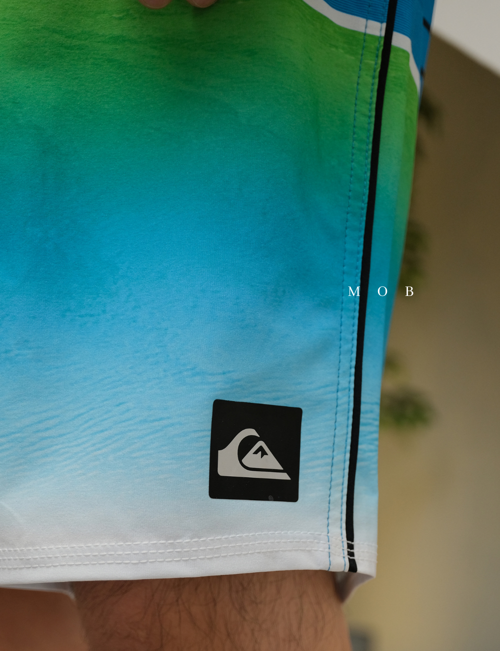 QSBS03001C Highline Blue Seafoam Green Stripe 20" Boardshorts