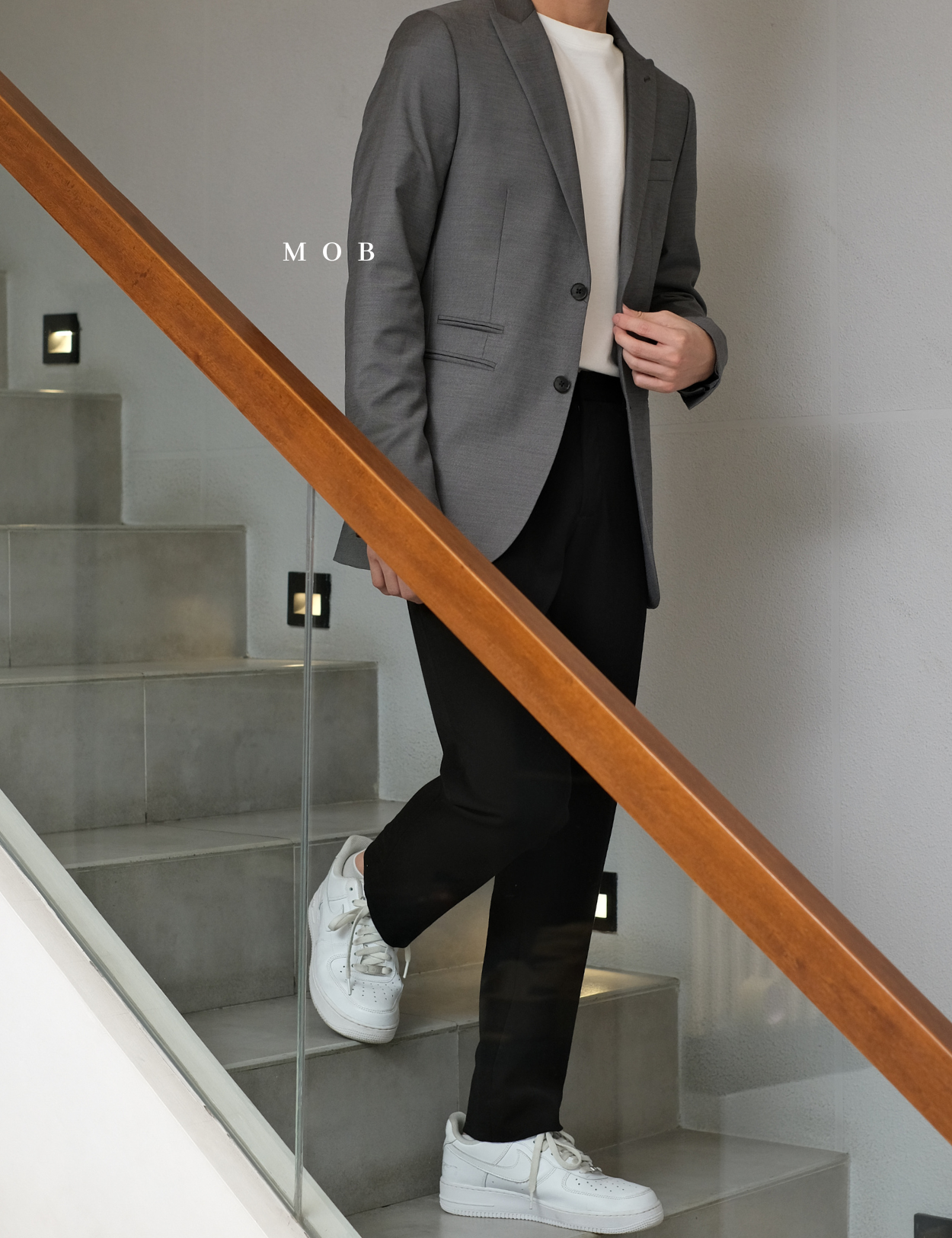 JFBZ01002A Slim Fit Blazer Dark Grey