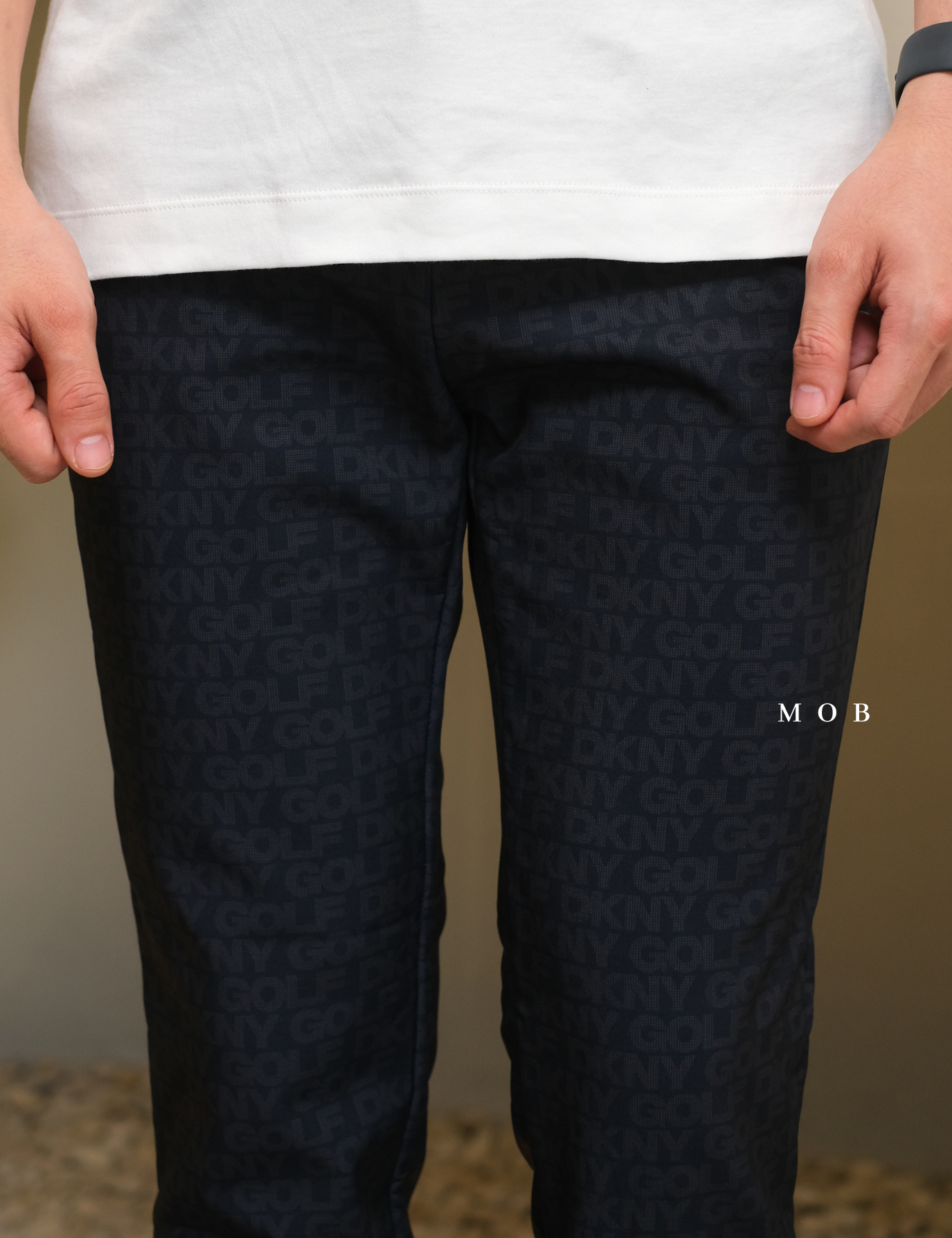 DKNYPT01002 Performance Banding Pants NAVY PATTERN