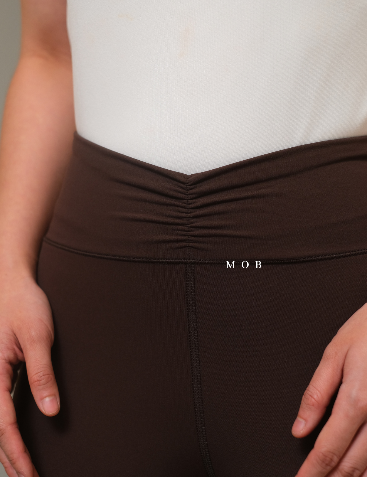 ARPT1401B Buttery Soft CINCH FLARE Leggings Dark Brown